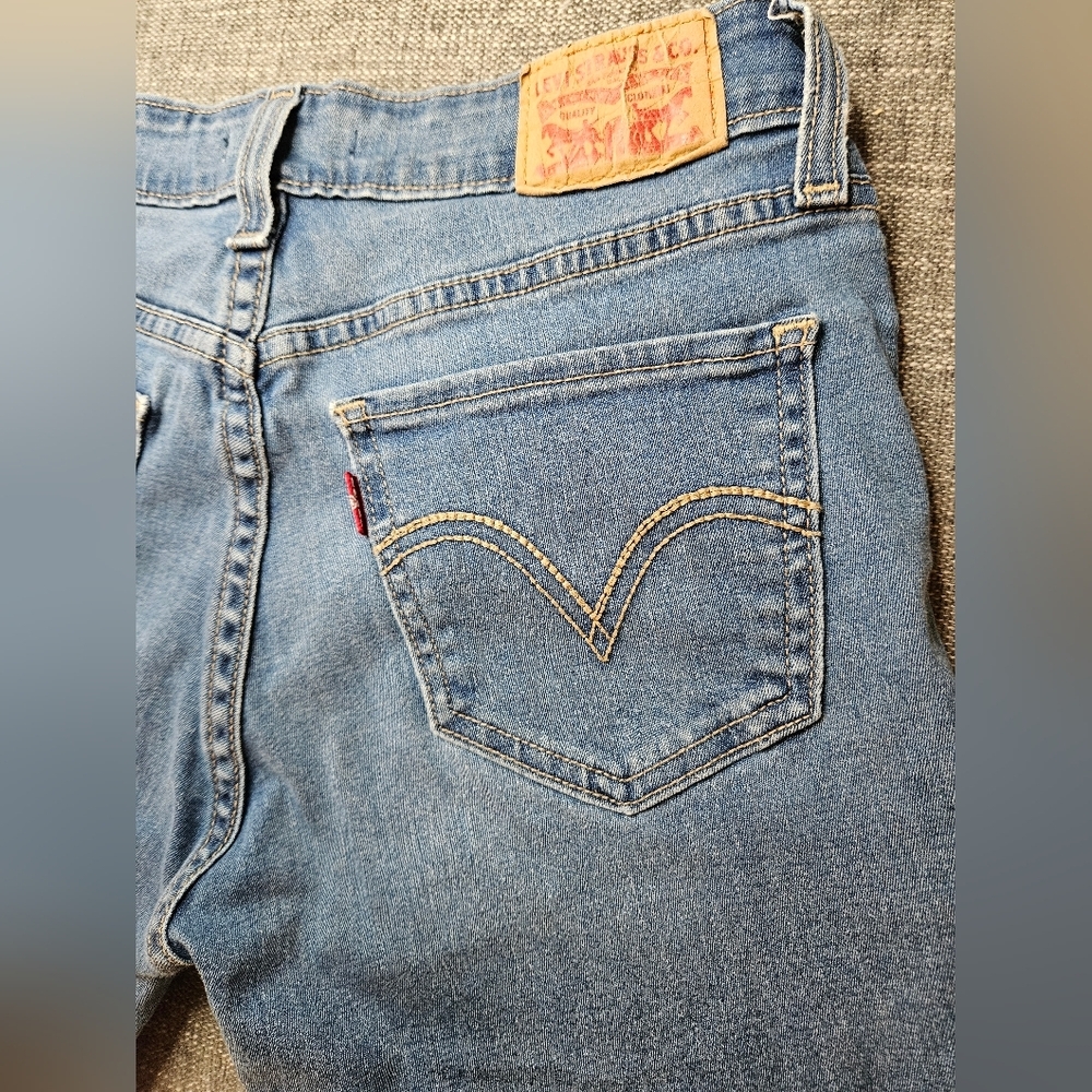 LEVI'S 535 Super Skinny Light Blue Denim Jeans Size 28x30 - Picture 10 of 11